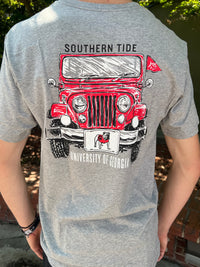 Southern Tide Gameday Plate Tee Grey