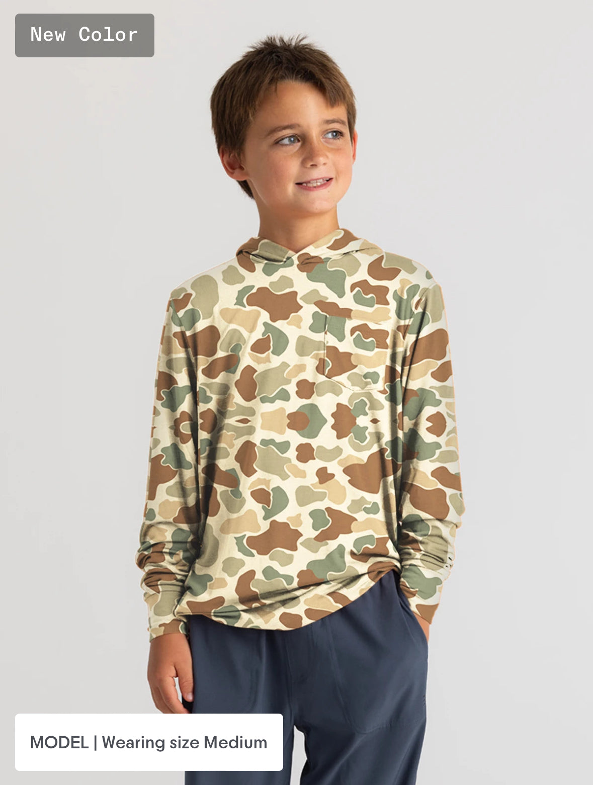 Youth Bamboo Shade Hoodie Camo