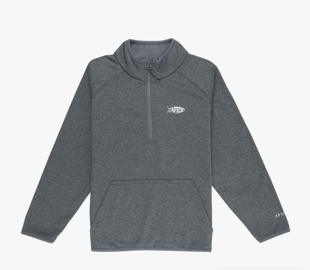 AFTCO Youth Quarter Zip in Charcoal