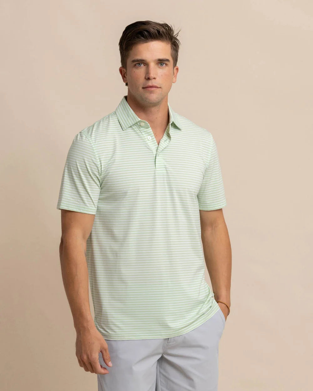 Southern Tide Brrr Beattie Polo Smoke