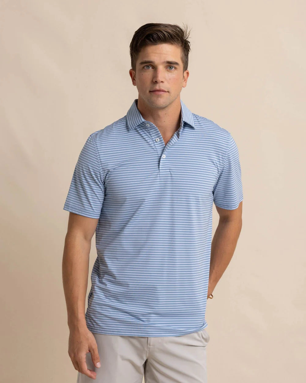 Southern Tide Brrr Beattie Polo Smoke